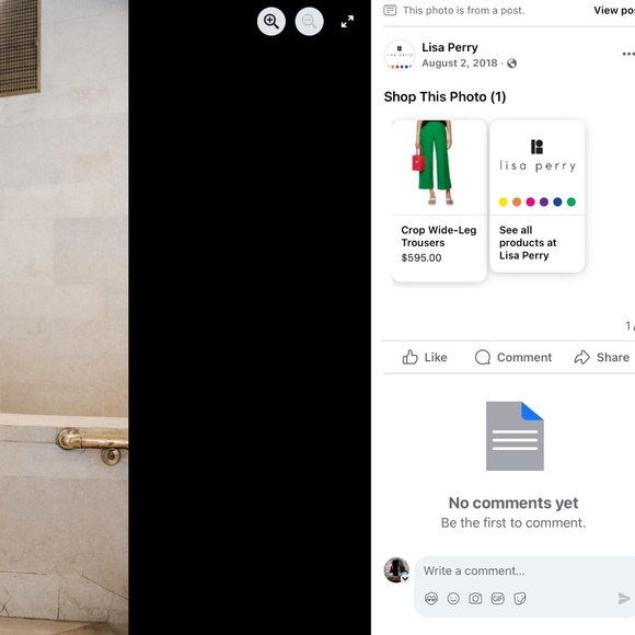 LISA PERRY Ponte Crop Wide Leg Trousers Black Barneys New York Snaps Pants 8 NWT - Picture 6 of 16